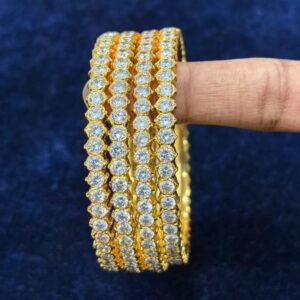 White Stone Bangles.