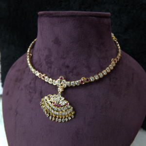AD 004 White & Ruby Red Stone Addige