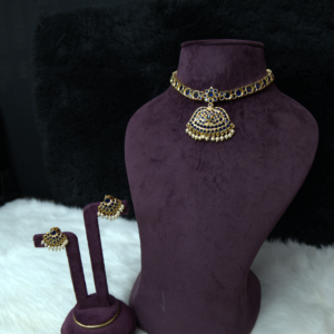 AD 021 blue Addige with Earrings