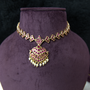 SH 044 Kempu Muttu Short Necklace