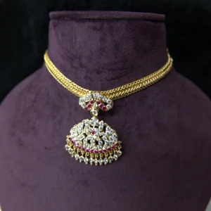 AD 050 White & kempu Stone Addige